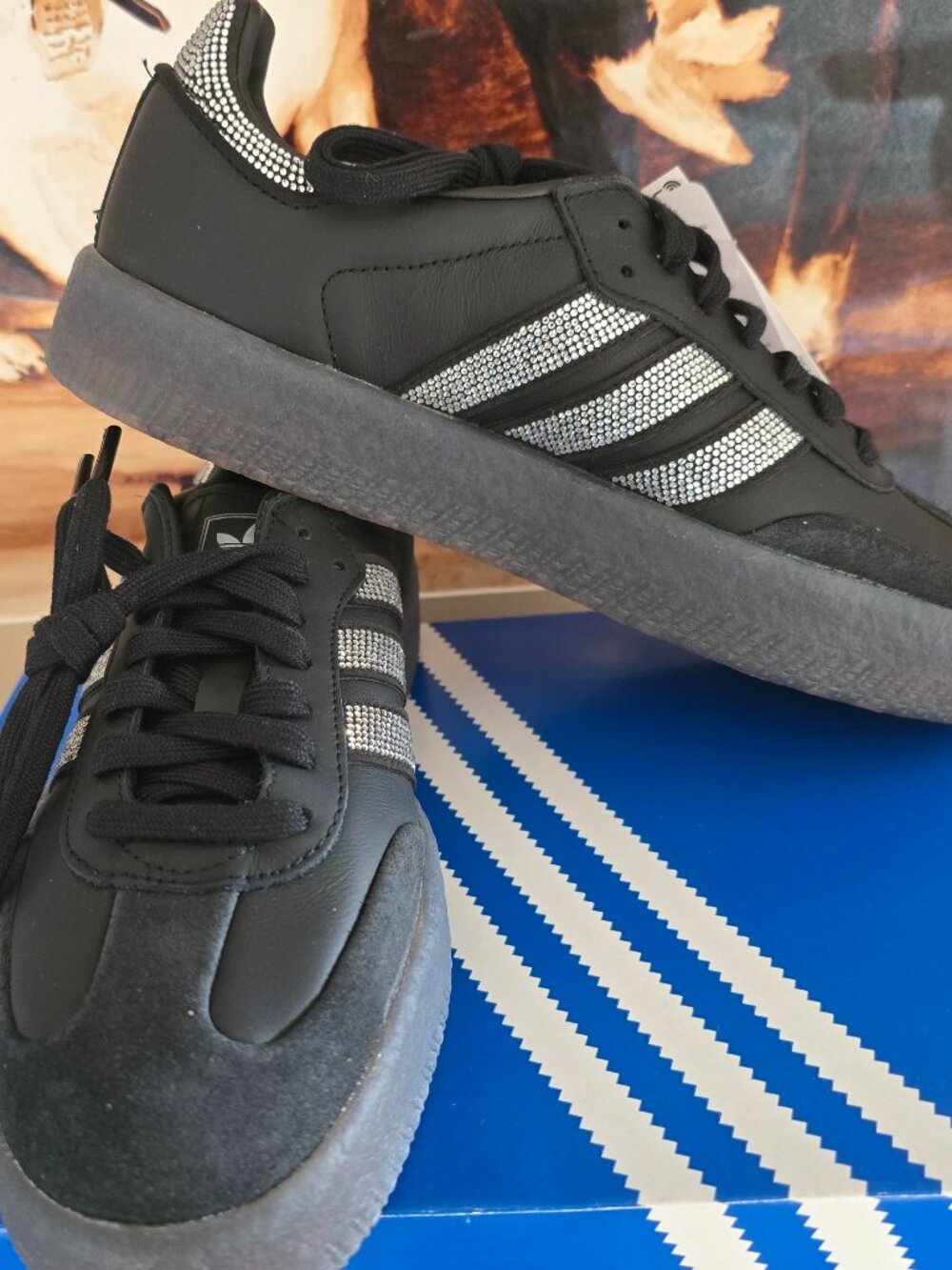 adidas Sambae 'Rhinestone' Black | Women Sizes 9 US NEW IH4045 SHOES RARE SAMBA